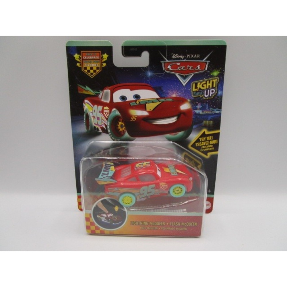 Disney Pixar Cars Light Up Lightning McQueen Nighttime Glow Die-Cast Car Mattel